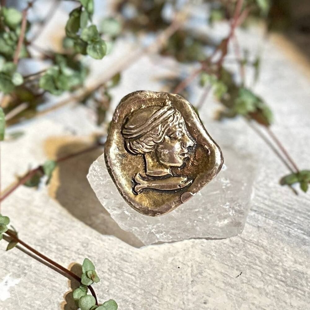 Vintage Sterling Silver Greek/Roman Goddess Brooch
